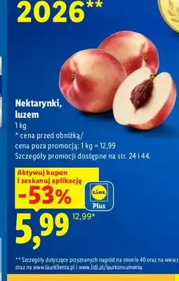 Lidl Nektarynki oferta