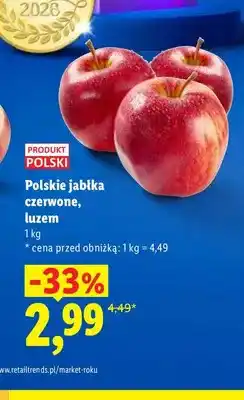 Lidl Jabłka czerwone polskie oferta