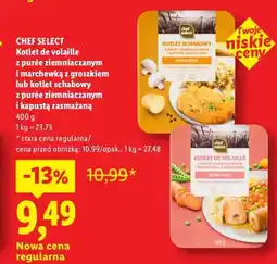 Lidl Kotlet schabowy z purée ziemniaczanym i kapustą zasmażaną Chef Select oferta