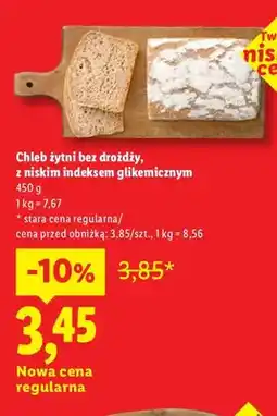 Lidl Chleb żytni bez drożdży z niskim indeksem glikemicznym oferta