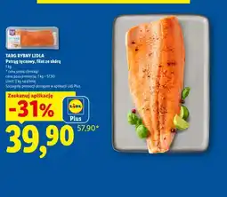 Lidl Pstrąg tęczowy filet ze skórą Targ Rybny Lidla oferta
