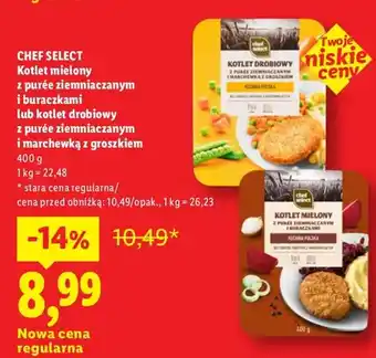 Lidl Kotlet mielony z purée ziemniaczanym i buraczkami Chef Select oferta