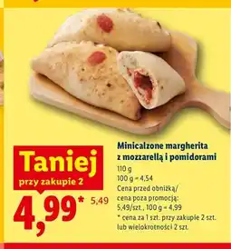 Lidl Minicalzone margherita z mozzarellą i pomidorami oferta