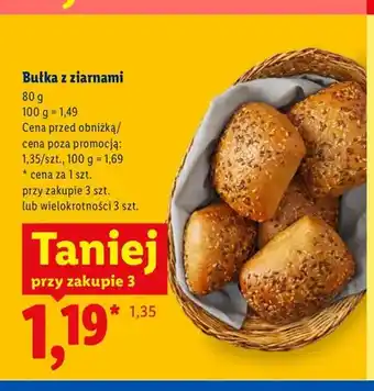 Lidl Bułka z ziarnami oferta
