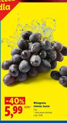 Lidl Winogrona ciemne luzem oferta