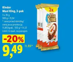 Lidl Kinder Maxi King 3-pak oferta