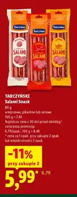 Lidl Salami Snack wieprzowe Tarczyński oferta