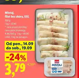 Lidl Mintaj filet bez skóry XXL Ocean Sea oferta
