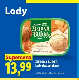 Lidl Lody dwusmakowe ciasteczkowe i karmel z solą Zielona Budka oferta