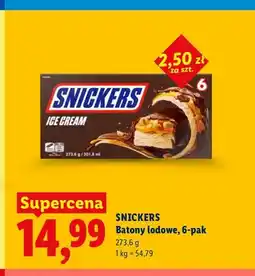 Lidl Batony lodowe 6-pak Snickers oferta