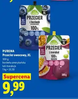 Lidl Przecier owocowy XL borówka amerykańska Purena oferta