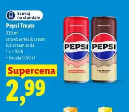Lidl Napój gazowany Pepsi Treats strawberries & cream oferta