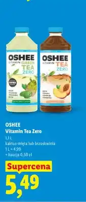 Lidl Oshee Vitamin Tea Zero kaktus-mięta oferta