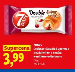 Lidl Croissant Double Supermax z nadzieniem o smaku waniliowo-wiśniowym 7Days oferta