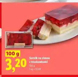Lidl Sernik na zimno z truskawkami oferta