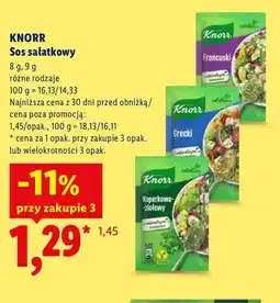 Lidl Sos sałatkowy Knorr oferta