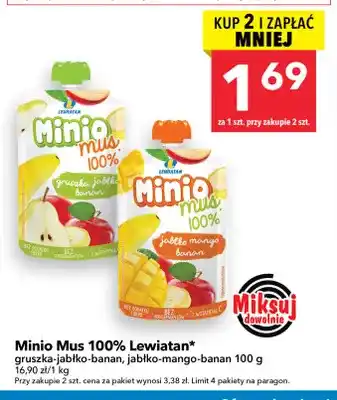 Minio Mus 100% Lewiatan gruszka-jabłko-banan