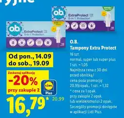 Lidl Tampony Extra Protect normal O.B oferta