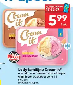 Lewiatan Lody familijne o smaku waniliowo-czekoladowym Cream it oferta
