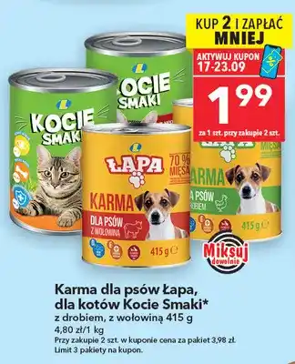 Karma dla psów z drobiem Łapa