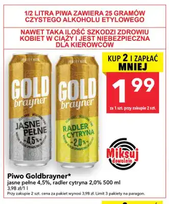 Piwo Goldbrayner radler cytryna 2,0%