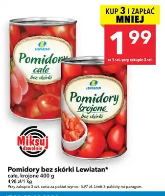 Pomidory bez skórki Lewiatan całe