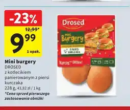 Intermarche Mini burgery z kotlecikiem panierowanym z piersi kurczaka Drosed oferta