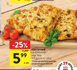 Intermarche Flat bread vege feta La Lorraine oferta