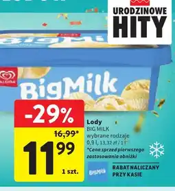 Intermarche Lody Big Milk oferta