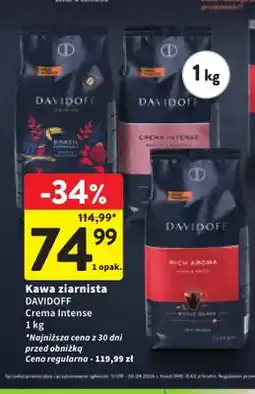 Intermarche Kawa ziarnista Davidoff Crema Intense oferta