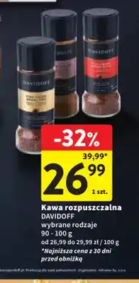Intermarche Kawa rozpuszczalna Davidoff oferta