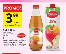 Intermarche Sok jabłko w butelce Fortuna 100% oferta