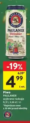 Intermarche Piwo Paulaner oferta