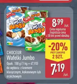 ALDI Wafelki Jumbo z kremem klasycznym Choceur oferta
