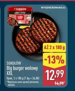 ALDI Big burger wołowy XXL 2-pak Sokołów oferta