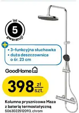 Castorama Kolumna prysznicowa Maza z baterią termostatyczną GoodHome chrom oferta