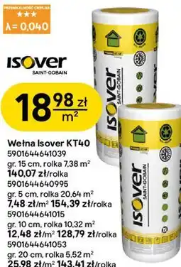 Castorama Wełna Isover KT40 oferta
