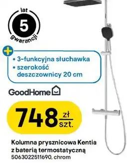 Castorama Kolumna prysznicowa Kentia z baterią termostatyczną GoodHome chrom oferta
