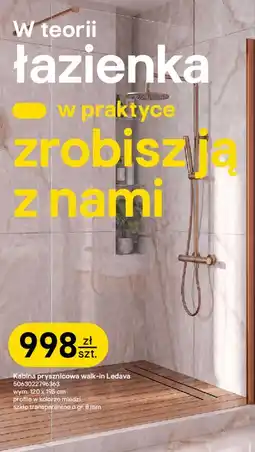 Castorama Kabina prysznicowa walk-in Ledava oferta
