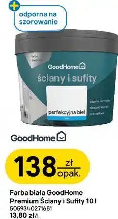 Castorama Farba biała GoodHome Premium Ściany i Sufity oferta