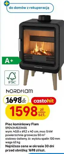 Castorama Piec kominkowy Flam oferta