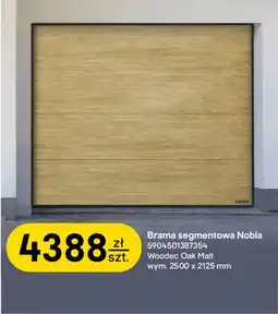 Castorama Wiśniowski Brama segmentowa Nobla 5904501387354 Woodec Oak Malt oferta