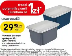 Castorama Pojemnik Burnham z pokrywą 45 l GoodHome oferta