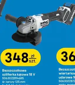 Castorama Bezszczotkowa szlifierka kątowa 18 V Mac Allister oferta