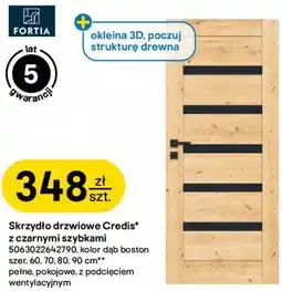 Castorama Skrzydło drzwiowe Credis z czarnymi szybkami oferta