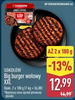 ALDI Sokołów Big burger wołowy XXL oferta