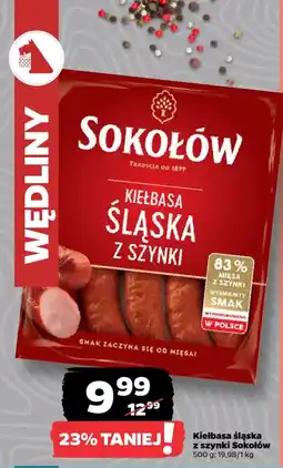 Netto Kiełbasa Śląska z szynki Sokołów oferta