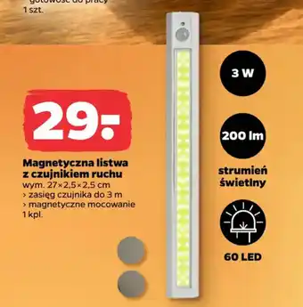 Magnetyczna listwa z czujnikiem ruchu