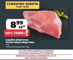 Netto Łopatka wieprzowa Sztuka Mięsa Mega Paka oferta