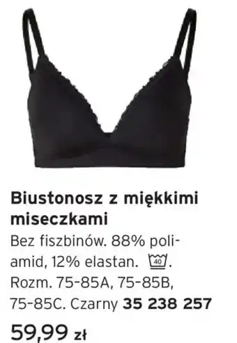 Biustonosz z miękkimi miseczkami